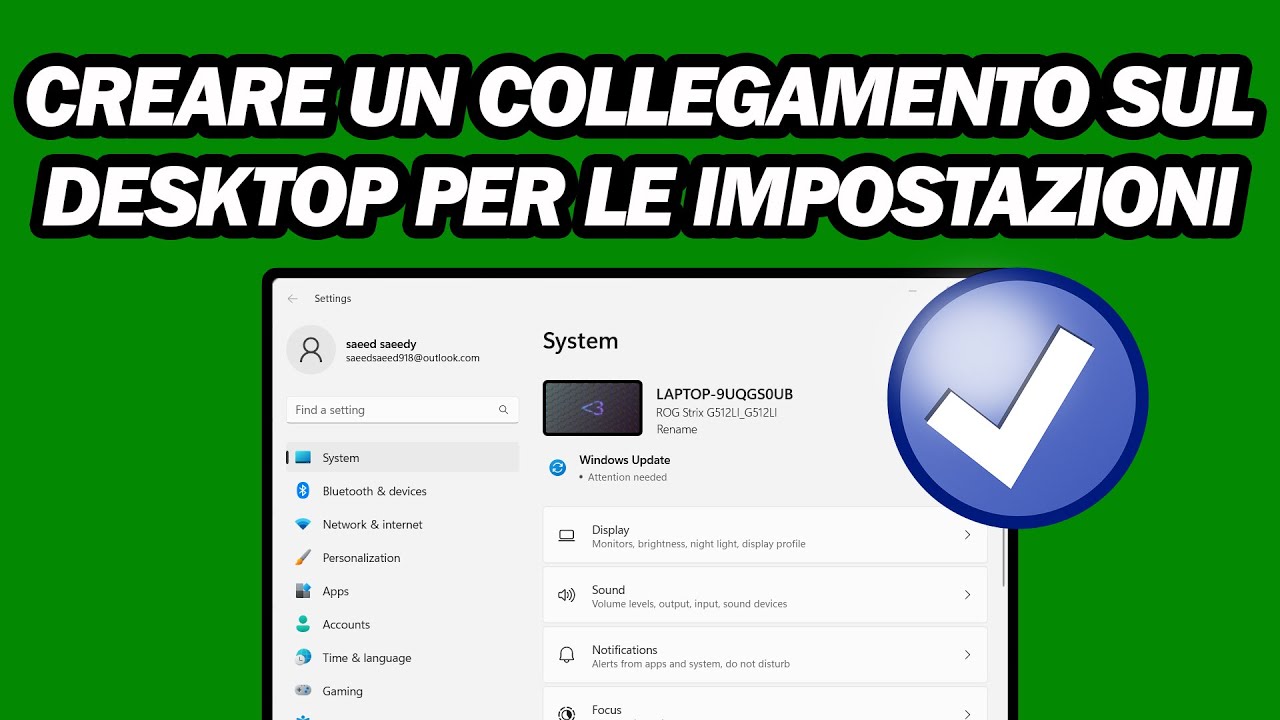 Come Creare Un Collegamento Sul Desktop Per Le Impostazioni in Windows 11 | Passo dopo Passo