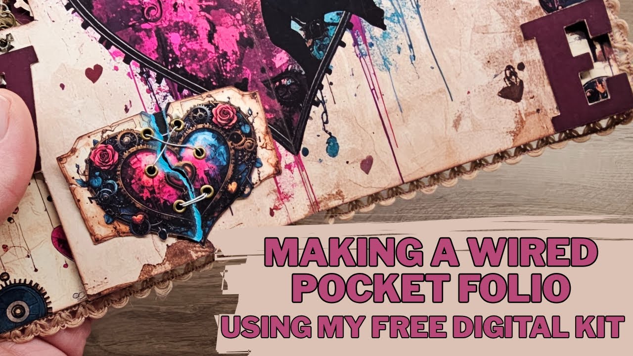 Making a Wired Pocket Folio | Using My Free Digital Kit