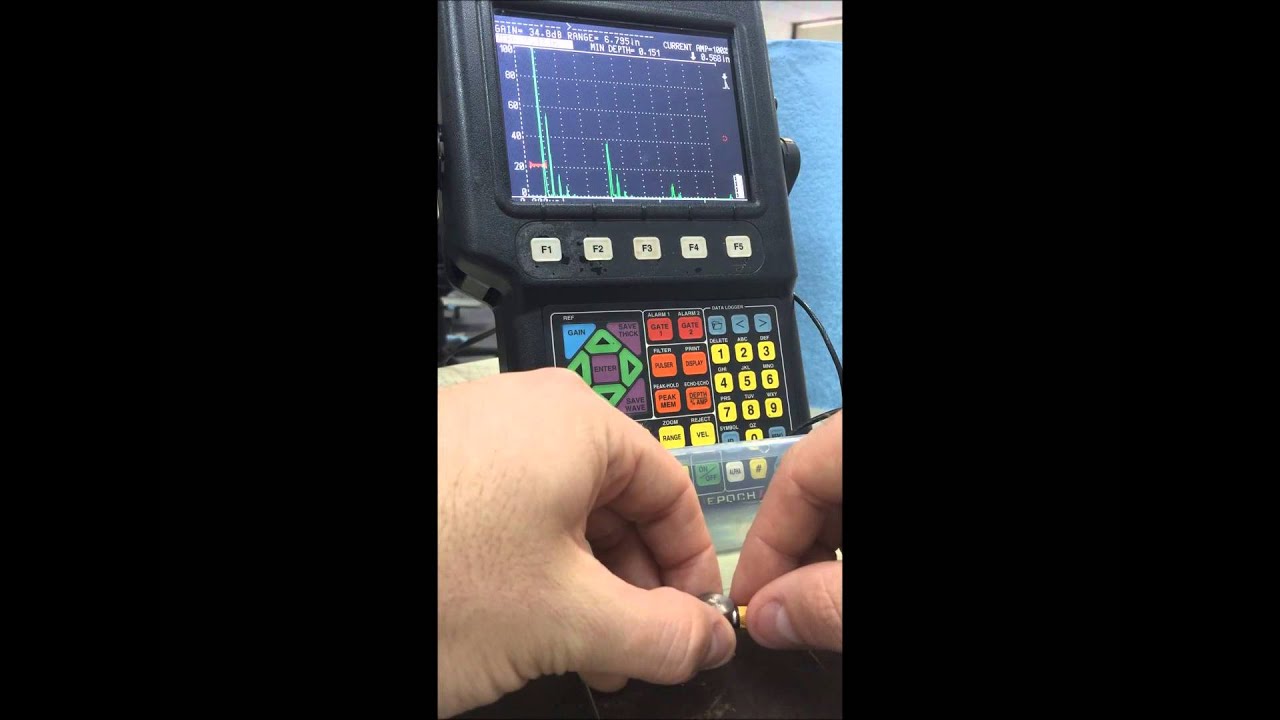 A-Scan UT Display of Immersion Testing NDT