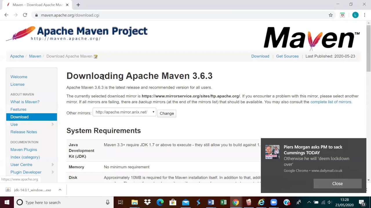 [May 2020] Download Apache Maven (3.6.3) and how to set Maven path on Windows 10