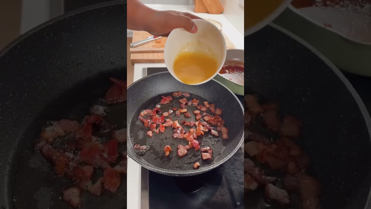 scrambled eggs & bacon #asmrfood #cookingchannel #asmrcooking #breakfastfordinner #cookwithme