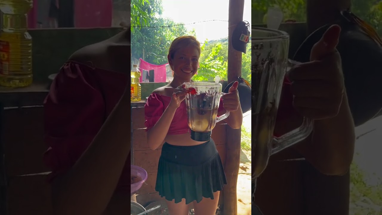 Invité a mi vecina a comer a la casa 
