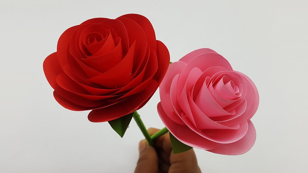 How to Make Roses on Paper | Diy Paper Flowers | How to Make Paper Rose Flower