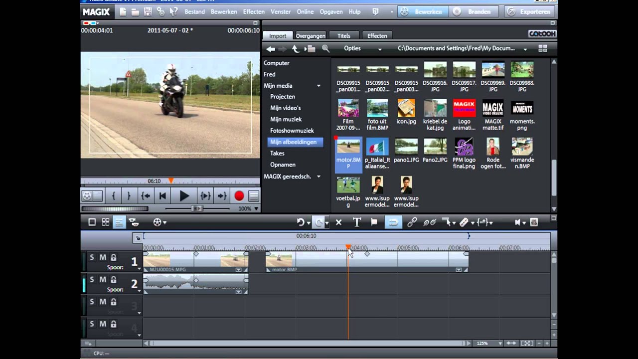 Magix Video Deluxe tutorial: Beweging omdraaien (Reverse Speed)
