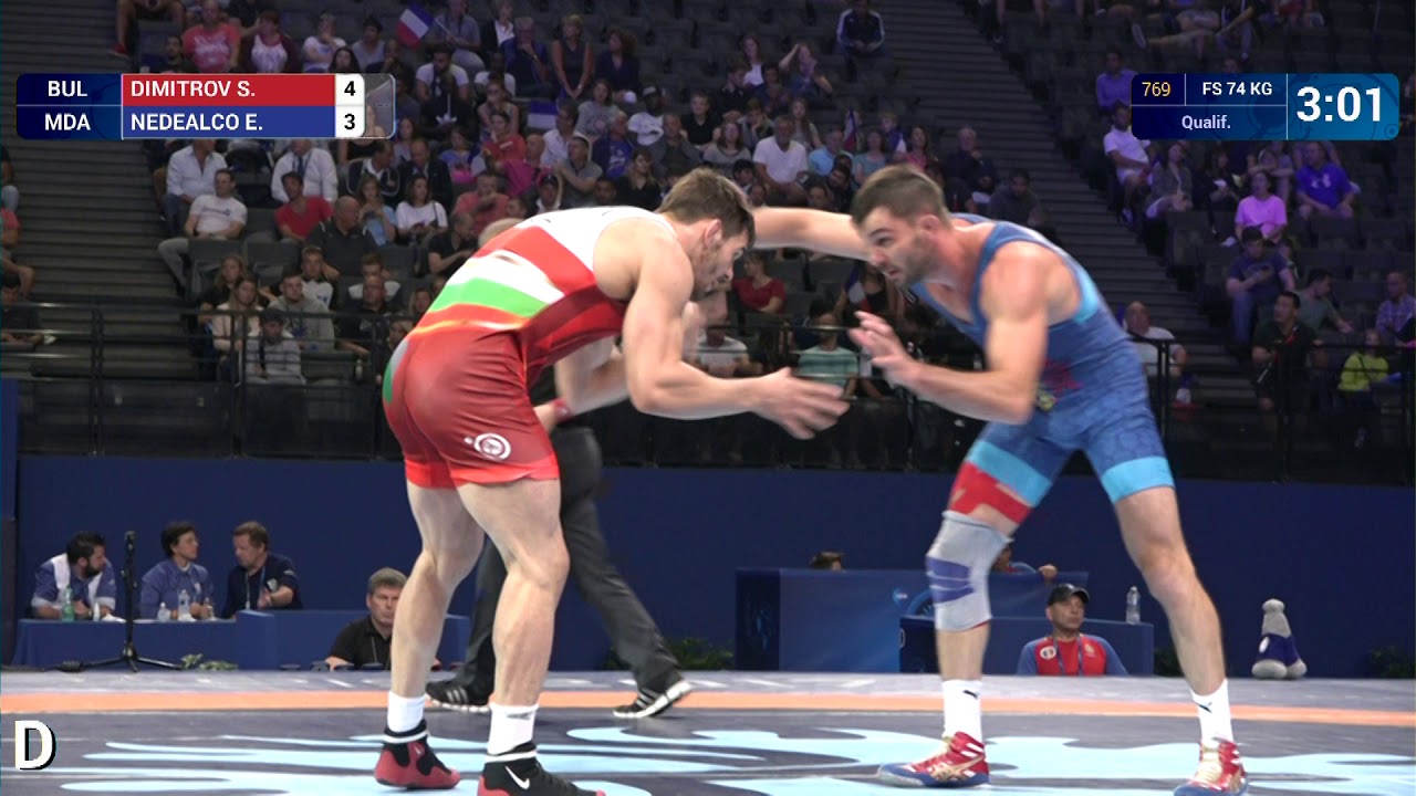 Qual. FS - 74 kg: E. NEDEALCO (MDA) df. S. DIMITROV (BUL) by VPO1, 11-4