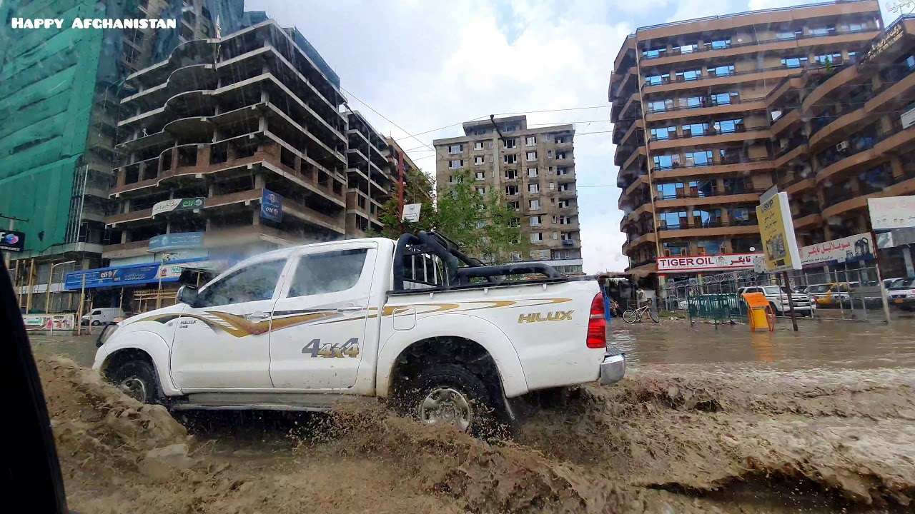 When it Rains in Kabul City? Heavy raining | Flood in Kabul City