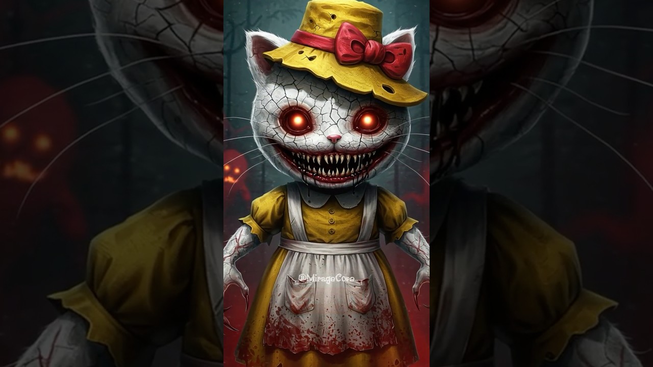 Horror hello kitty- monster | horror story| horror video| scary video| fake situation #scary #horror
