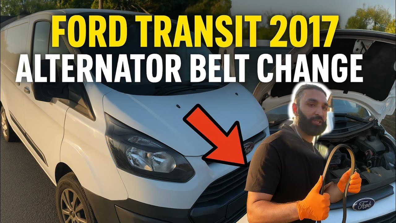 Ford Transit 2017 Auxiliary belt replacement (Step-by-Step Guide)