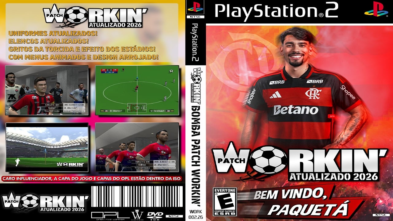 🔥INCRÍVEL BOMBA PATCH 2026 (PS2)  100% ATUALIZADO BRASILEIRÃO EDITOR WORKIN