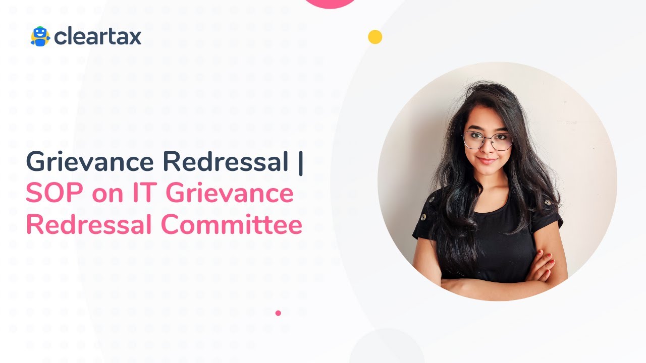 Grievance Redressal | SOP on IT Grievance Redressal Committee