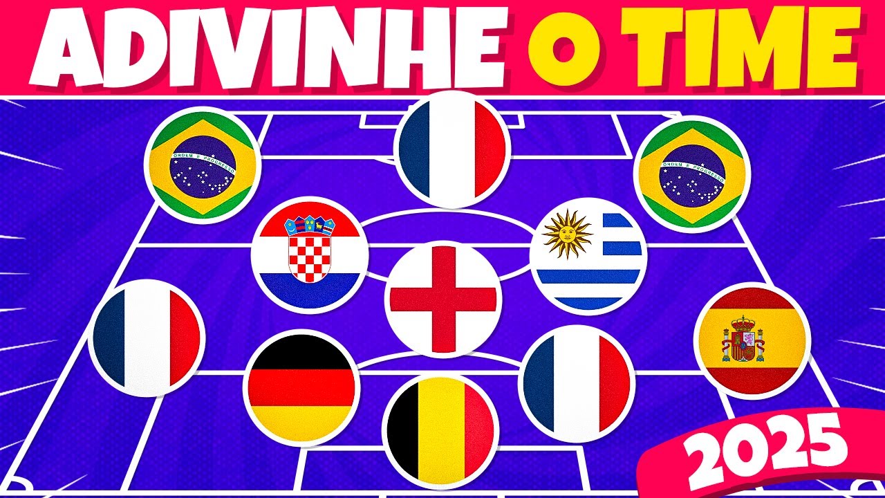 ADIVINHE O TIME PELA NACIONALIDADE | ATUALIZADO 2025 | FUTEBOL QUIZ