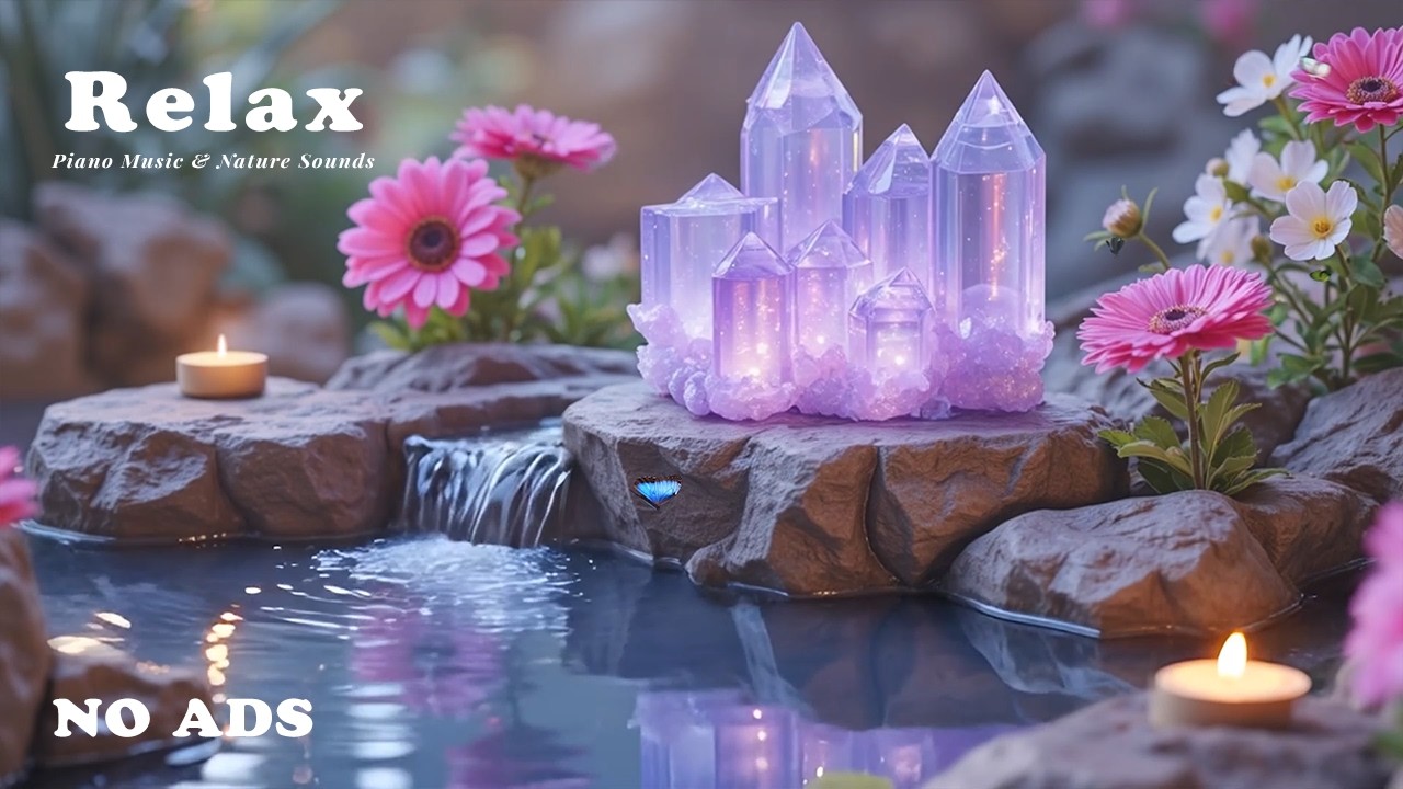 Soothing Piano with Water Flow 🌿 Deep Relaxation, Anxiety Relief & Calm Mind Before Sleep