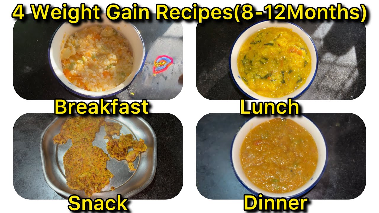 4 Best Weight Gain Food for 8-12 Months Baby | Fast Weight Gain Recipes