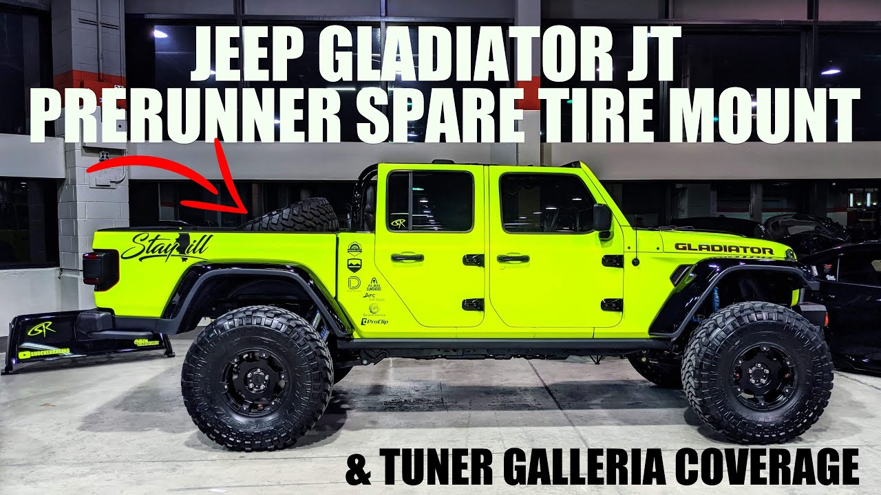 Крепление запасного колеса для Jeep Gladiator PreRunner + тюнинг на автосалоне Galleria Car Show ...