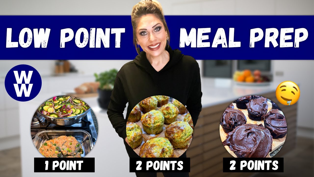 LOW POINT WW MEAL PREP - LEMON MUFFINS - CHICKEN BURGERS  & FROSTED CHOCOLATE CUPCAKES!!