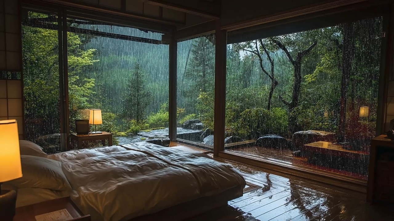 Relaxing Rain and Piano for Quiet Nights – Deep Sleep Music to Release Stress and Feel Warm