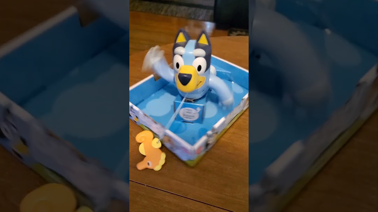 NEW! ASMR! SWIMMING BLUEY BATH TOY! #amazing #bluey #toys #new #asmr #viral #trending #bathbuddy