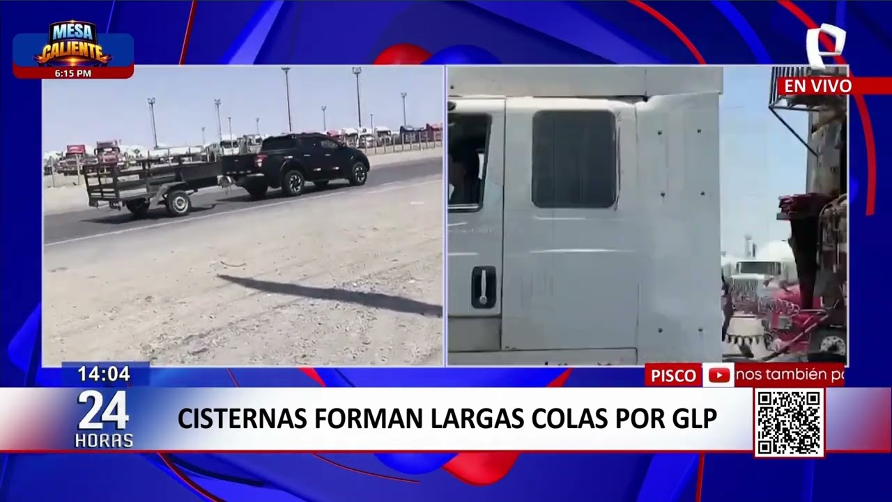 Pisco: cisternas forman largas colas por GLP