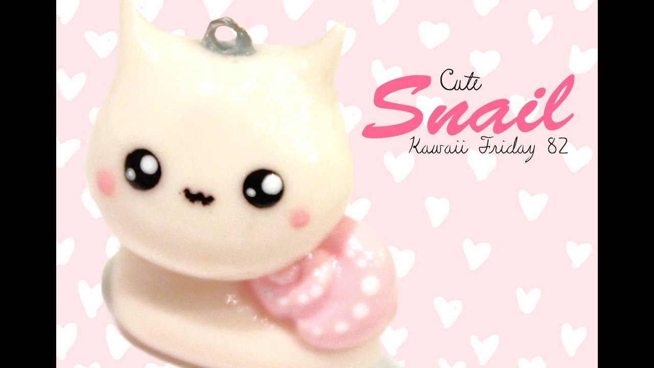 ◕‿◕Cute Snail! Kawaii Friday 82 - Tutorial in Polymer clay!