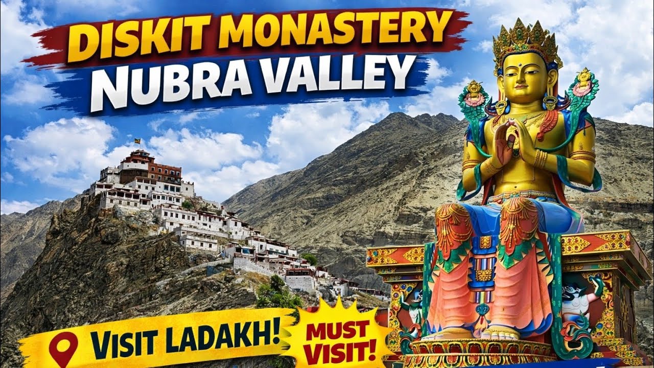 Diskit Monastery Ladakh 🏔️ | Giant Buddha of Nubra Valley 😍