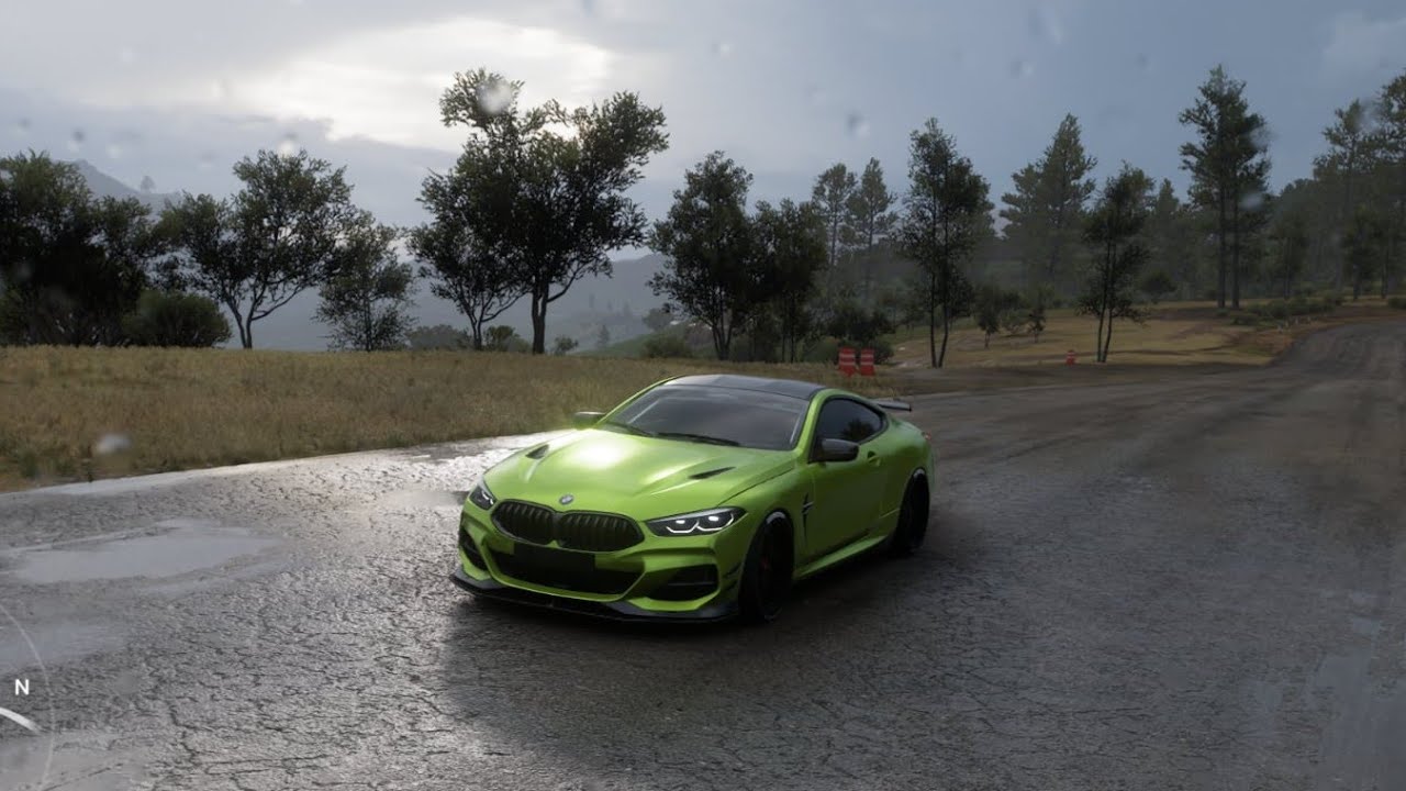 Forza Horizon 5 BMW M8 8xxHP สวยมากแรงด้วยเกาะถนนดีมากเล่นกับจอยพวงมาลัยmoza r3