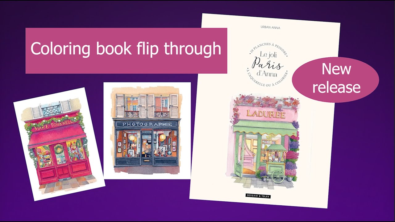 Le Joli Paris d'Anna coloring book flip through | new release | Urban Anna's Pretty Paris