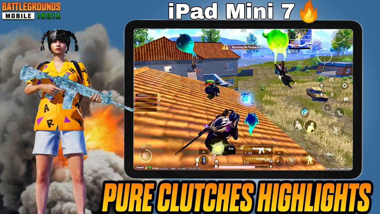 BGMI 4.0 Gameplay 🔥 | iPad Mini 7 PUBG/BGMI 60FPS Gameplay Test ✅