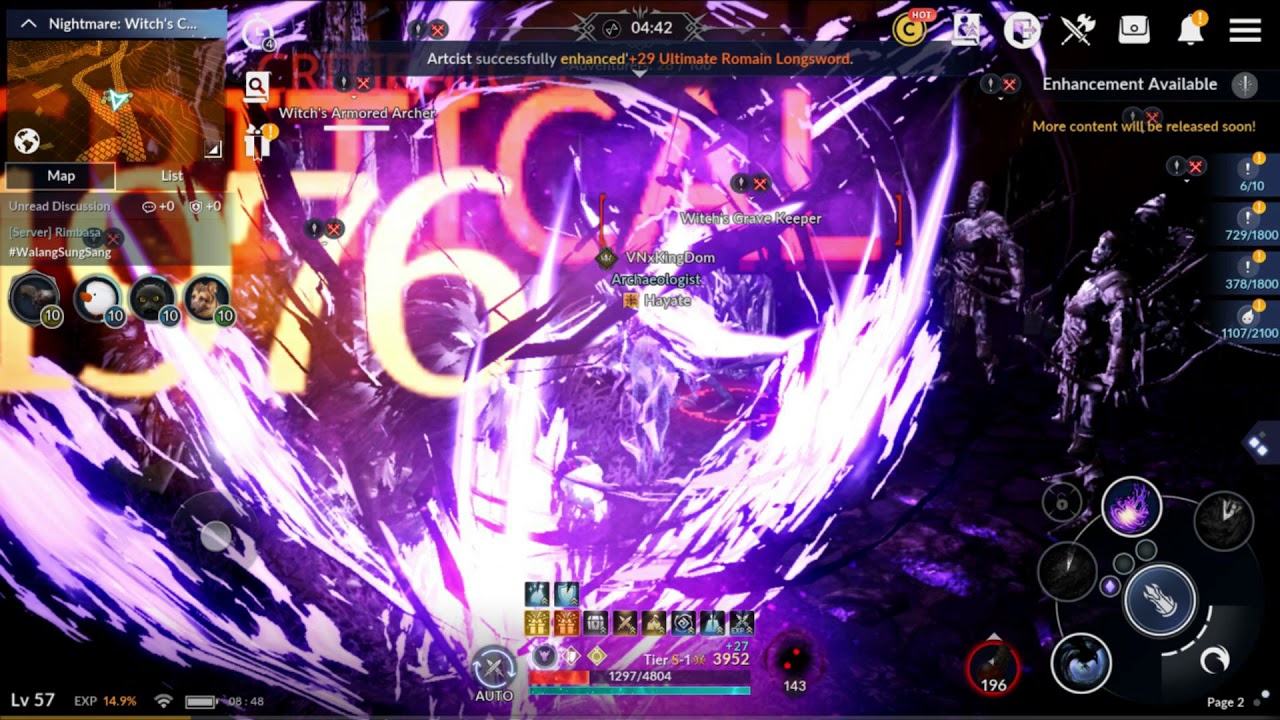 Black Desert Mobile Sorceress GamePlay Nightmare