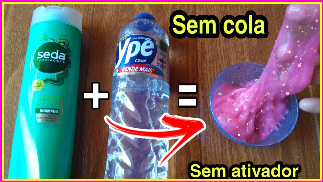 COMO FAZER SLIME DE SHAMPOO E DETERGENTE/SEM COLA/SEM ATIVADOR/SEM BÓRAX/SEM GOMA/SEM FARINHA