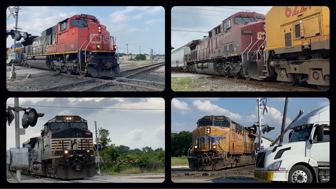 Trains in Houston ft CP AC44, NS D9 Duo, CN leader, friendly crews & more!!!!