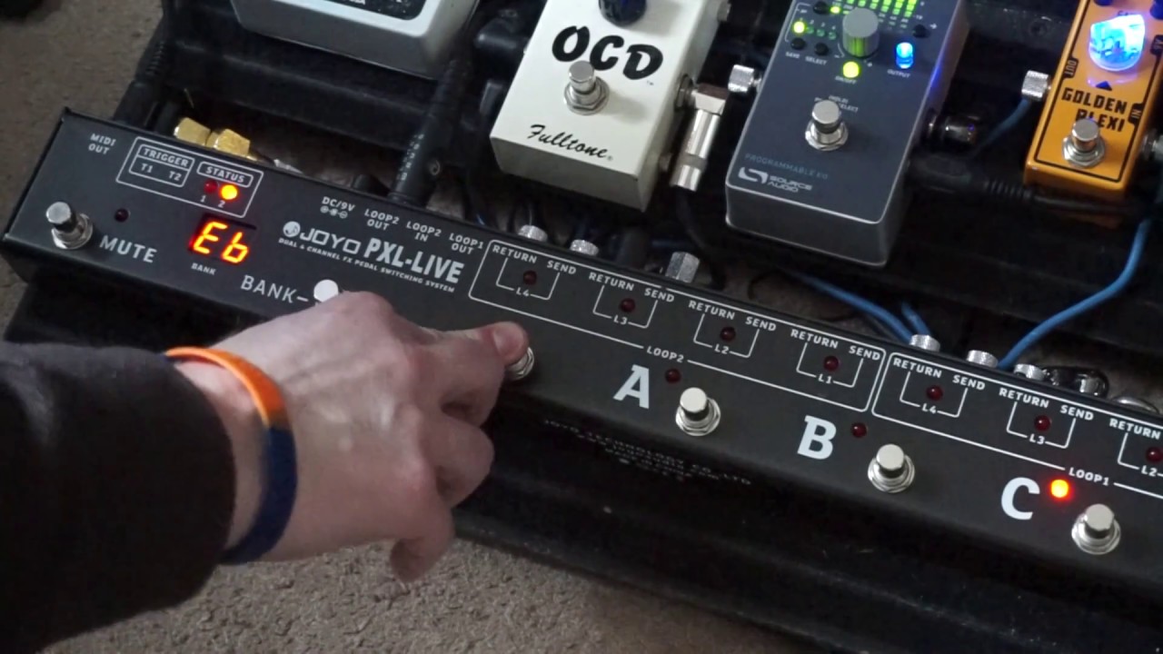 Using Triggers on a JOYO PXL Live - walkthrough with a Vox AV 30