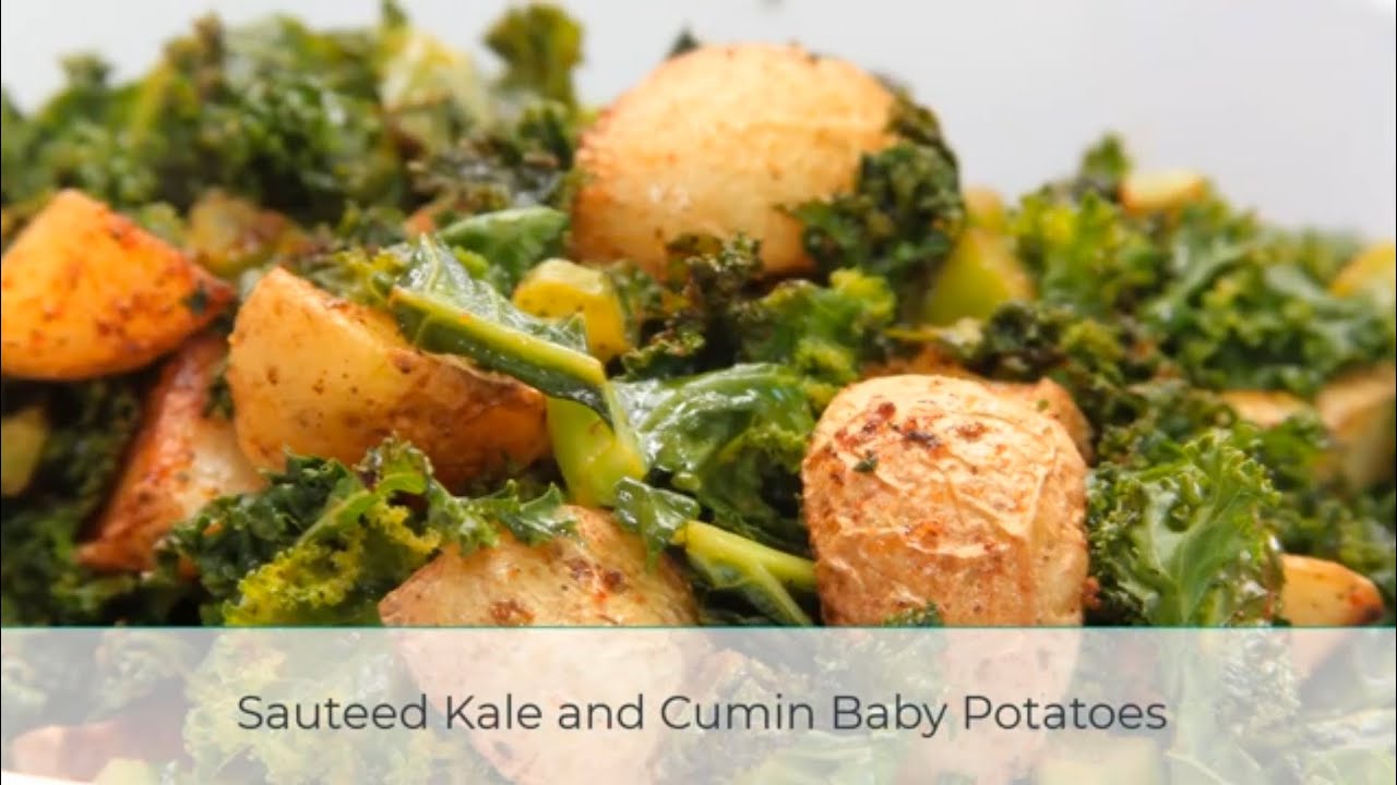 Sautéed Kale and Cumin Baby Potatoes