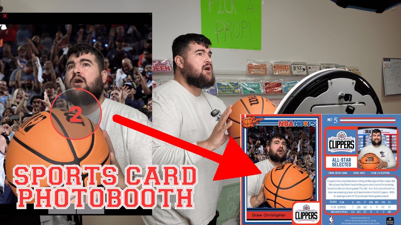SPORTS CARD PHOTO BOOTH UPDATE! HOW TO MAKE CUSTOM TRADING CARDS WITH A PHOTO BOOTH
