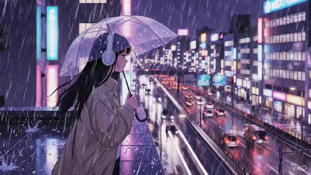 Neon City Rain 🌧️ Lofi Beats for Relaxing Nights