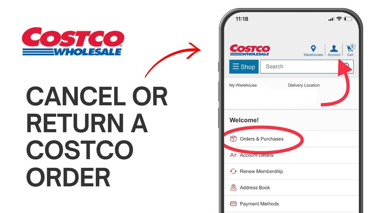 Как отменить или вернуть заказ Costco.com