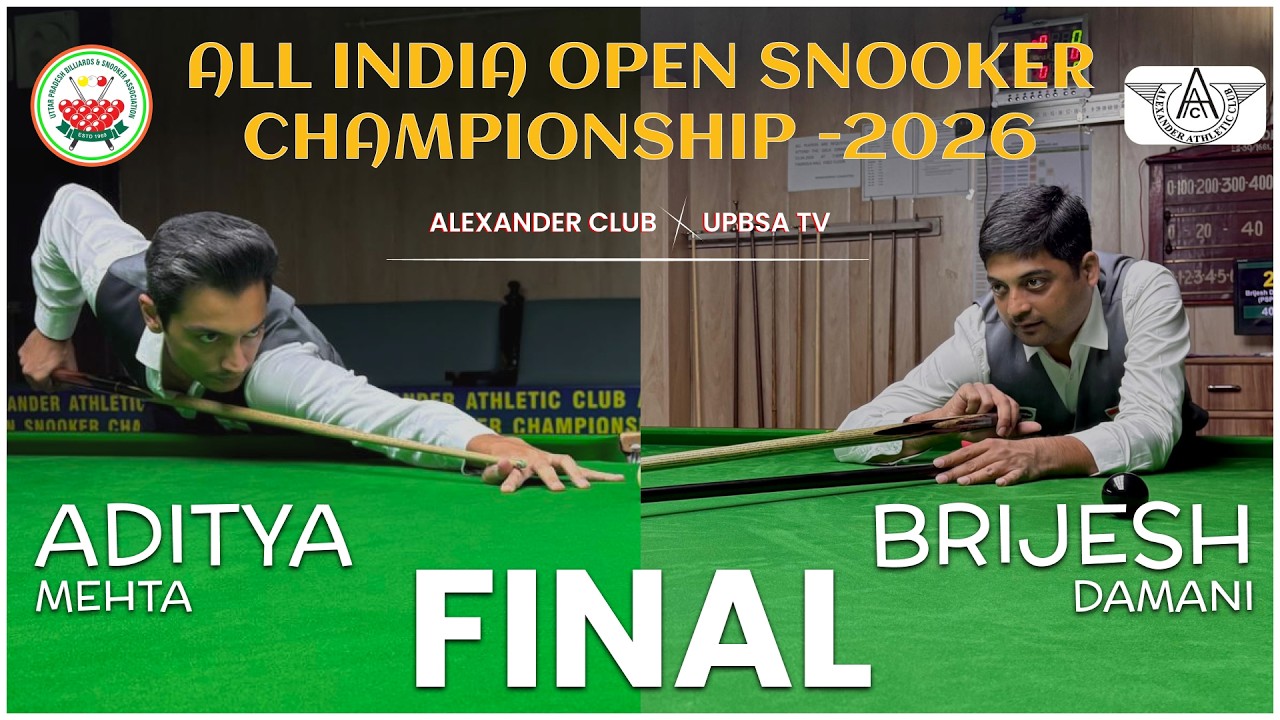 Aditya Mehta VS Brijesh Damani || FINAL || All India Snooker Championship 2026