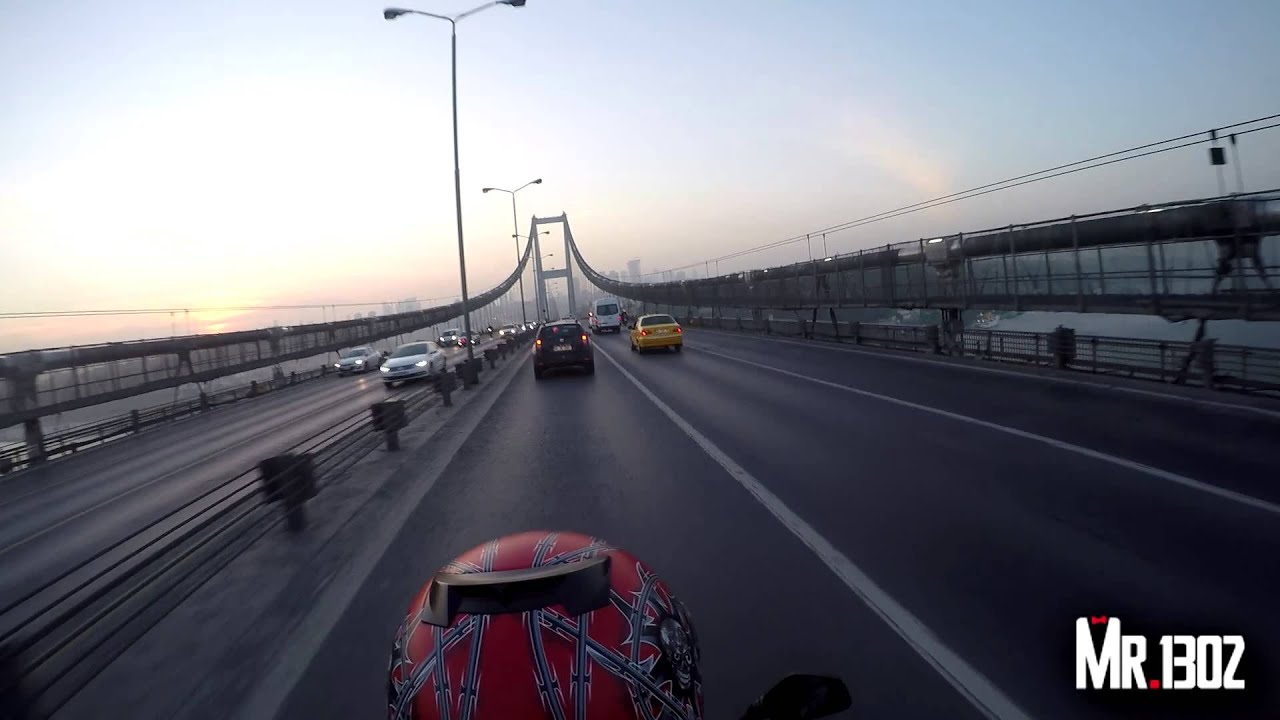 İstanbul Boğaziçi Köprüsü Gün Batımı - Bajaj Pulsar 200NS - Gopro Hero4