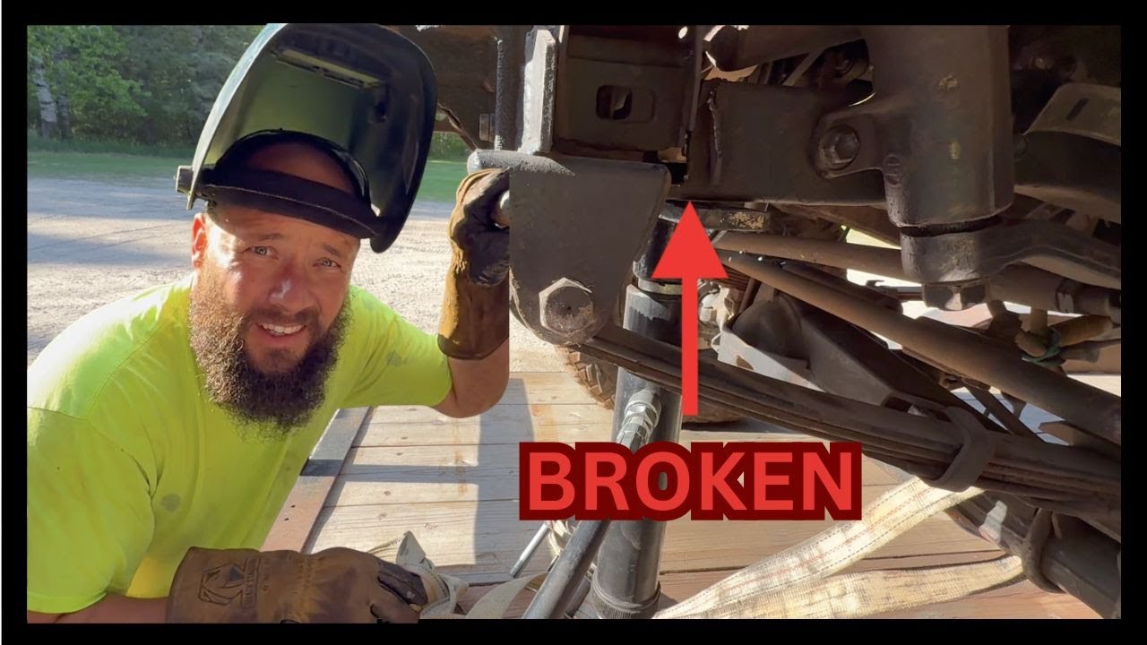 CRACKED FRAME RAIL. LIFT, SQUEEZE, LASER, WELD.