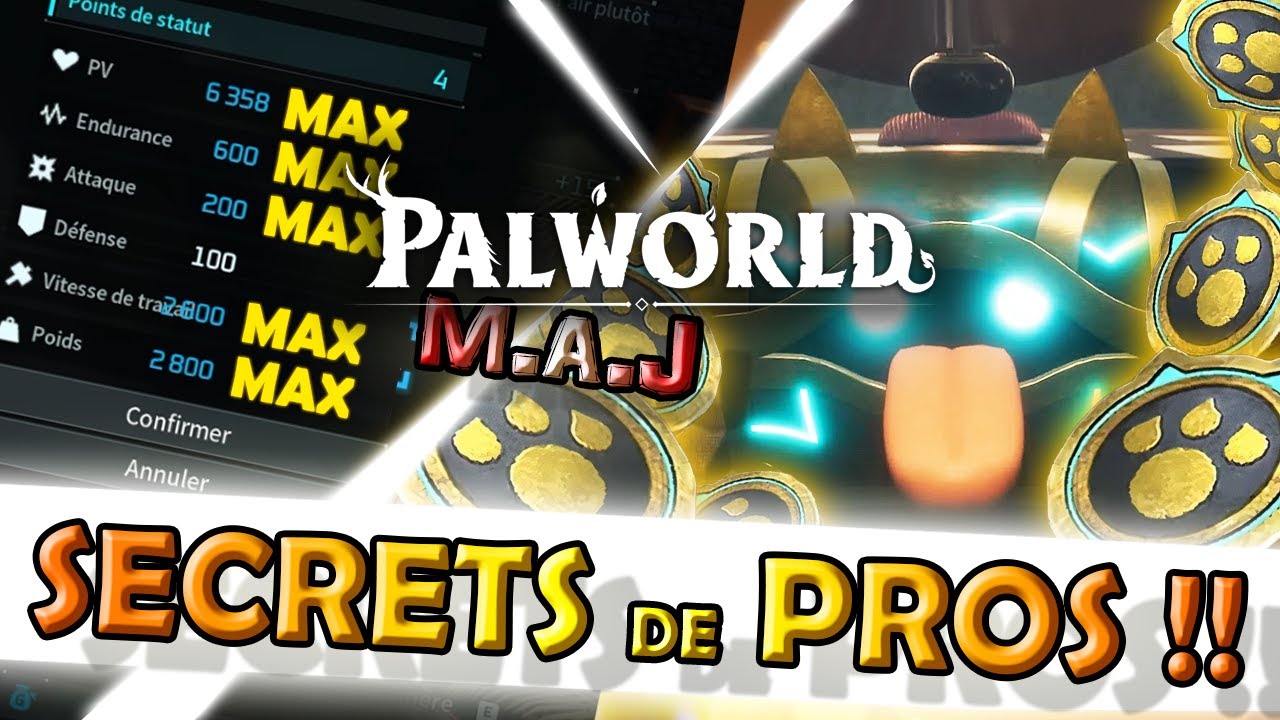 STATS MAX + ARGENT EN MASSE = FACILE !!! - TUTO PALWORLD / SECRETS de la M.A.J (Partie #1)  !!