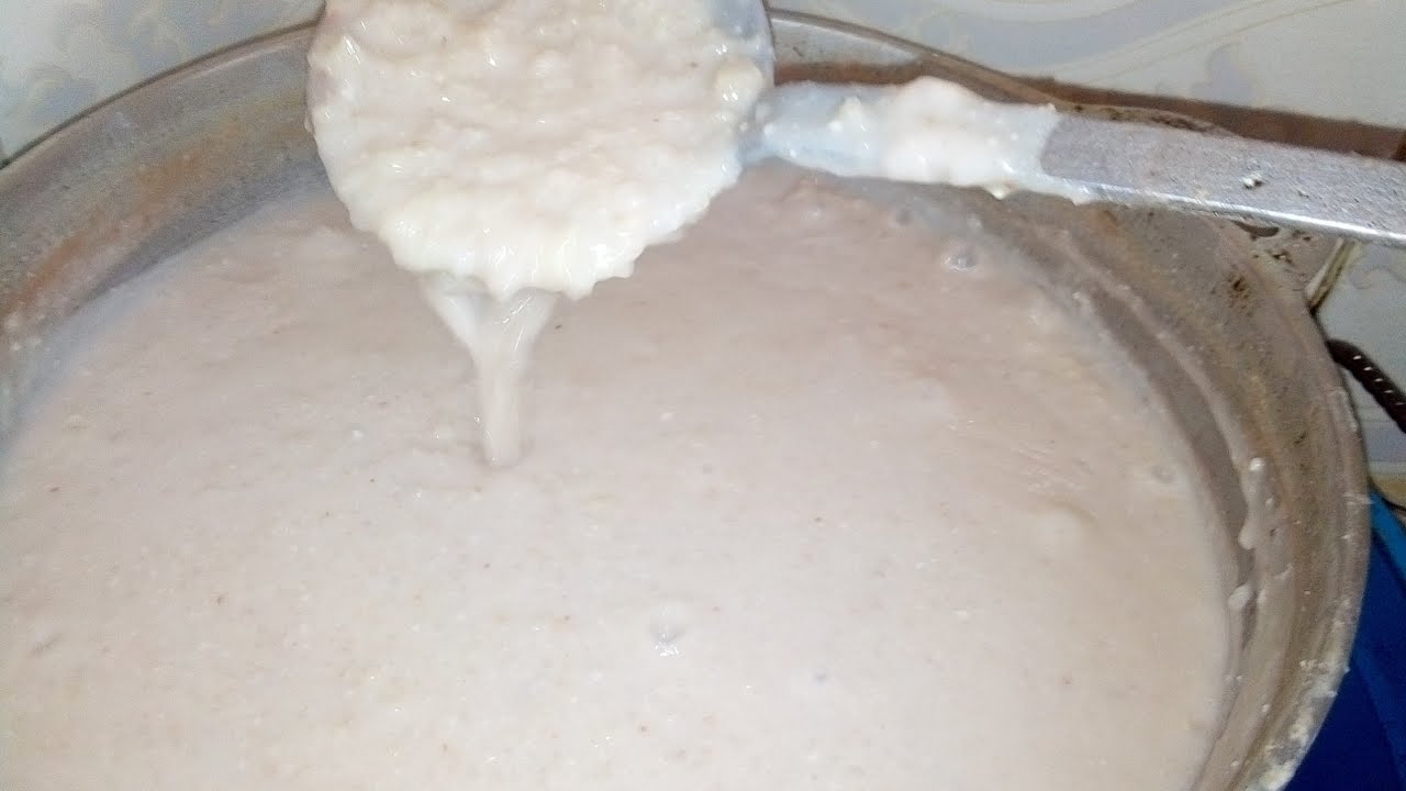 Bouillie Riz au lait à l'arachide sombi guertè gosi tiga guinée rice pudding with peanut powder