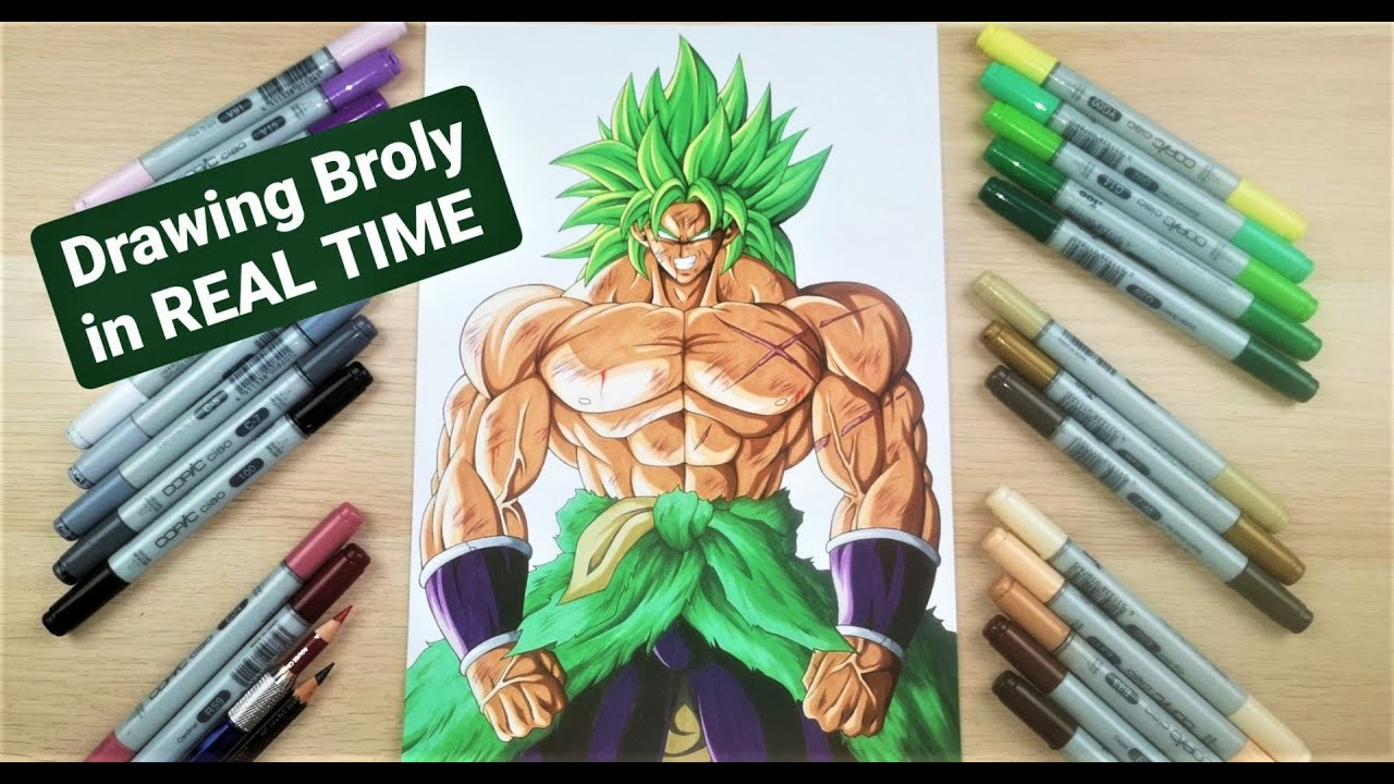 Drawing BROLY FULL POWER in REAL TIME | Over 5 HOURS Drawing STRAIGHT!