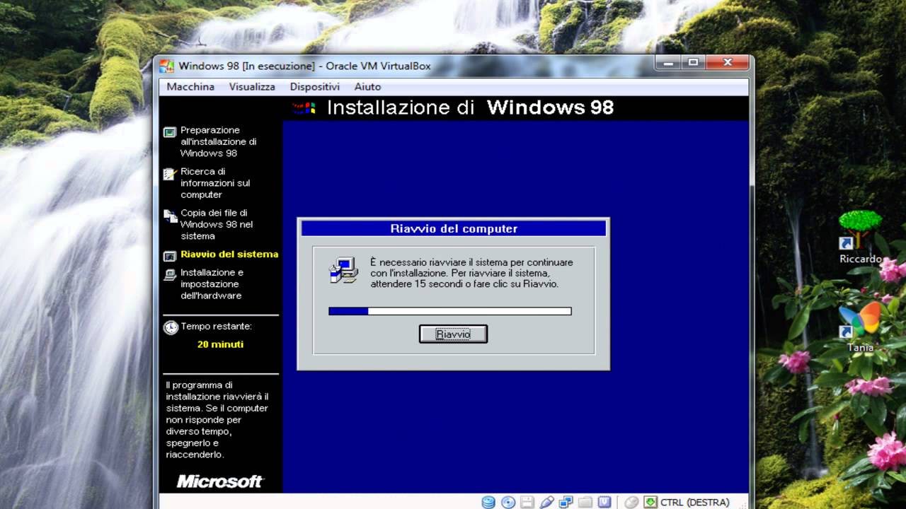 Installare Windows 98 su VirtualBox