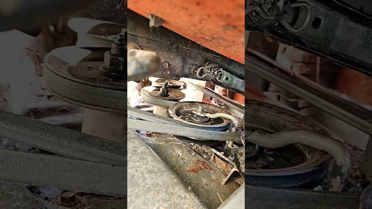 Husqvarna belt too short or tensioner not set. #deckrepair #ridingmower #lawntractor