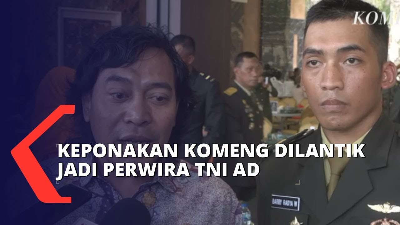 Keponakan Komeng, Letda Zeni Barry Radya Dilantik Jadi Perwira TNI AD
