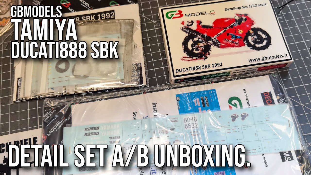 GB Models Ducati 888 Superbike Racer detail sets unboxing
