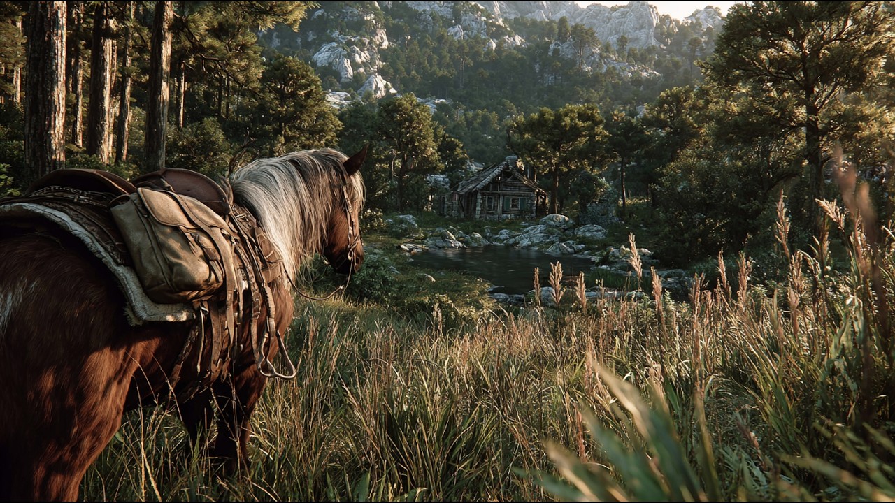 The Golden Meadow of the Mountain Hearth | Medieval Fantasy Music & Animated Ambience