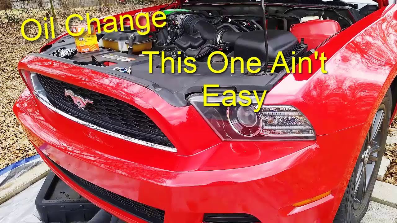 2014 Mustang oil change, these ain't easy