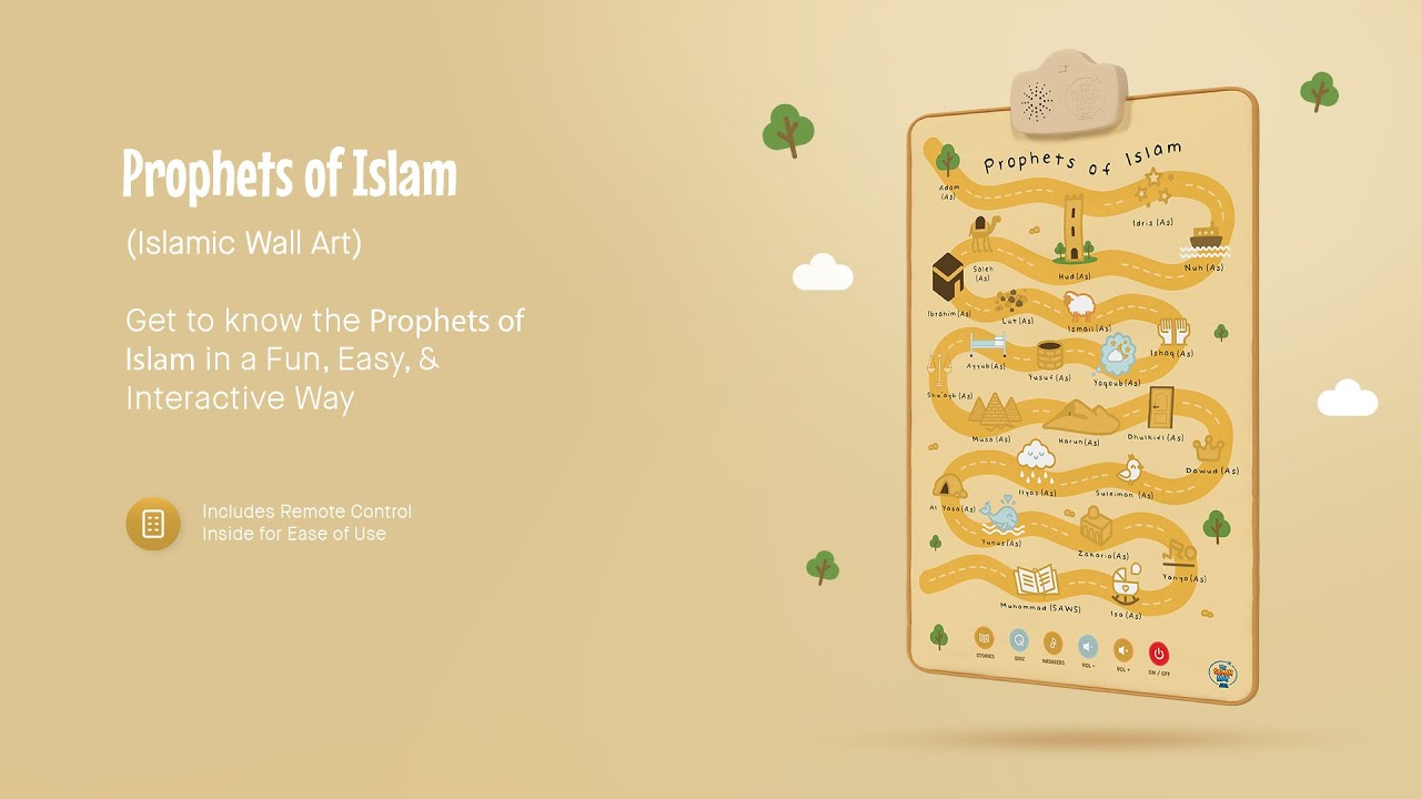 Prophets of Islam Interactive Islamic Wall Art | Full Feature video | Perfect for Kids!