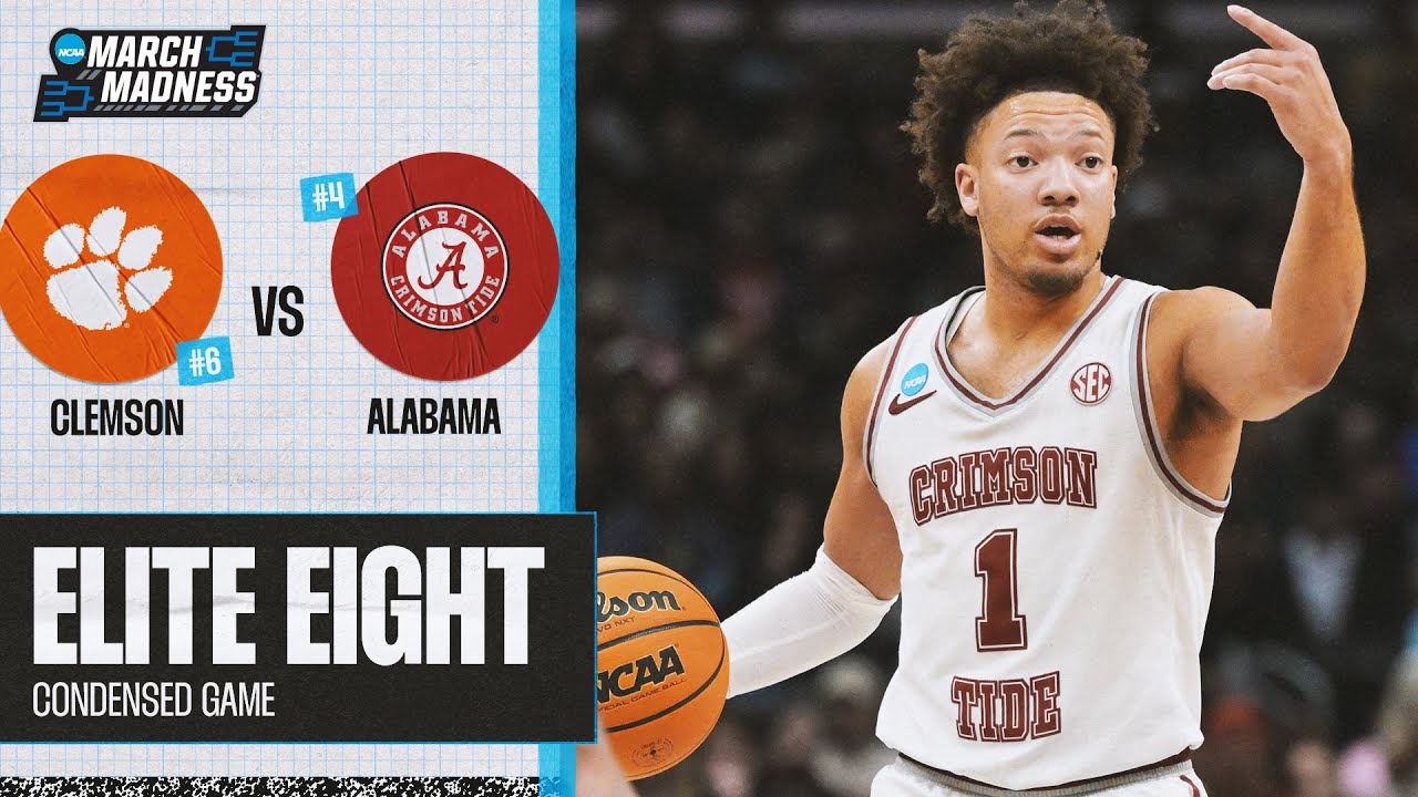 Alabama vs. Clemson - Elite Eight NCAA tournament extended highlights