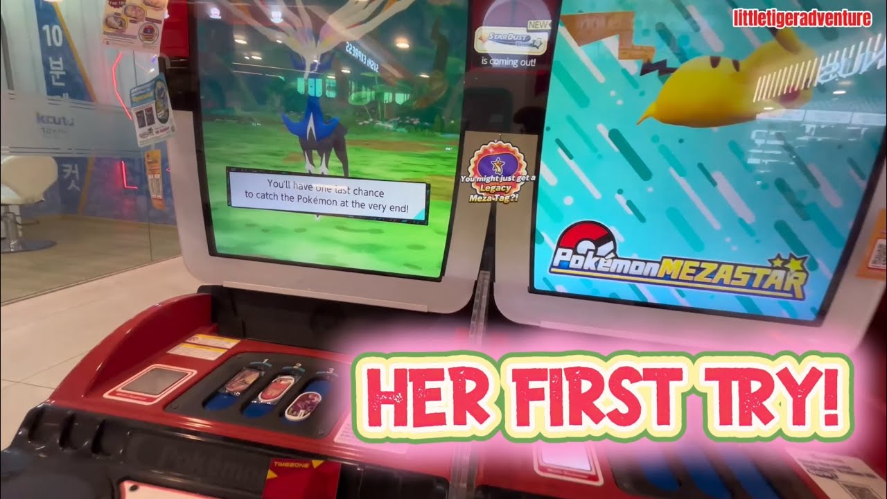 My Wife Tries Pokémon Mezastar for the First Time at Timezone!